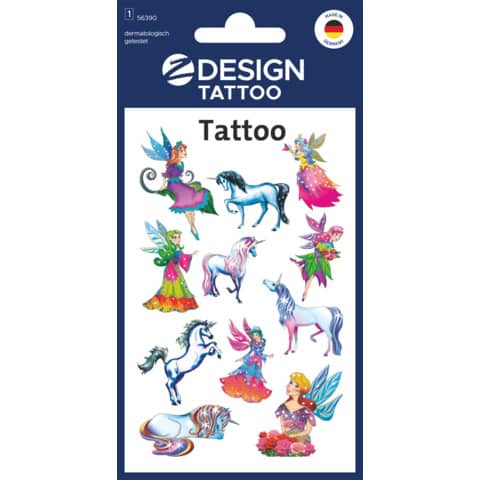 Tatuaggi Avery Kid assortiti - 1 foglio - elfi 56390